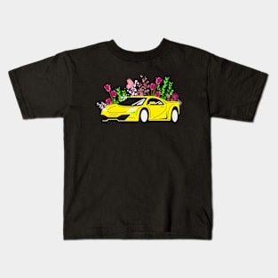 Flowers car Kids T-Shirt